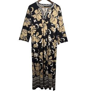 Soft Surroundings Sedona Maxi Dress Women's Size Large 14/16 NWT Long Sleeves